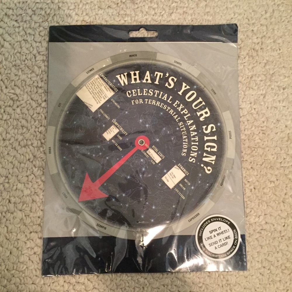 Knock Knock What’s Your Sign NWT envelope